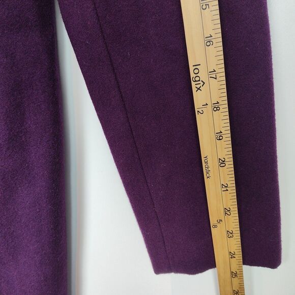 Old Navy Wool-Blend Pea Coat Women's Size M Purple Toggle Clasps & Snaps - Picture 6 of 9